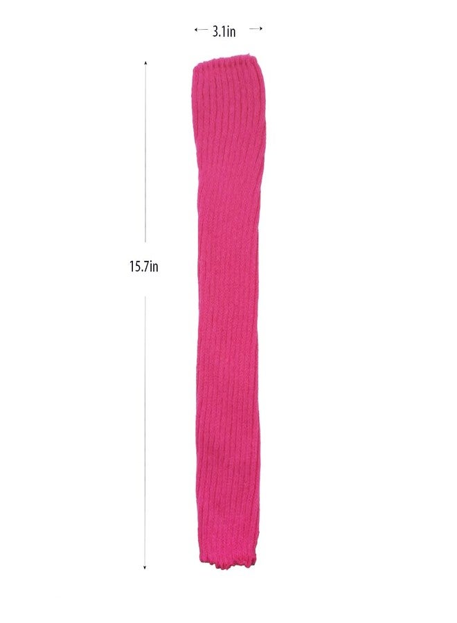 VIGUEUR Neon Ribbed Leg Warmers for Women, 80s 90s Style - Image 3